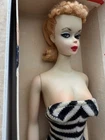 Vintage ponytail number 1 blonde barbie doll 1959 Mattel with top part of box