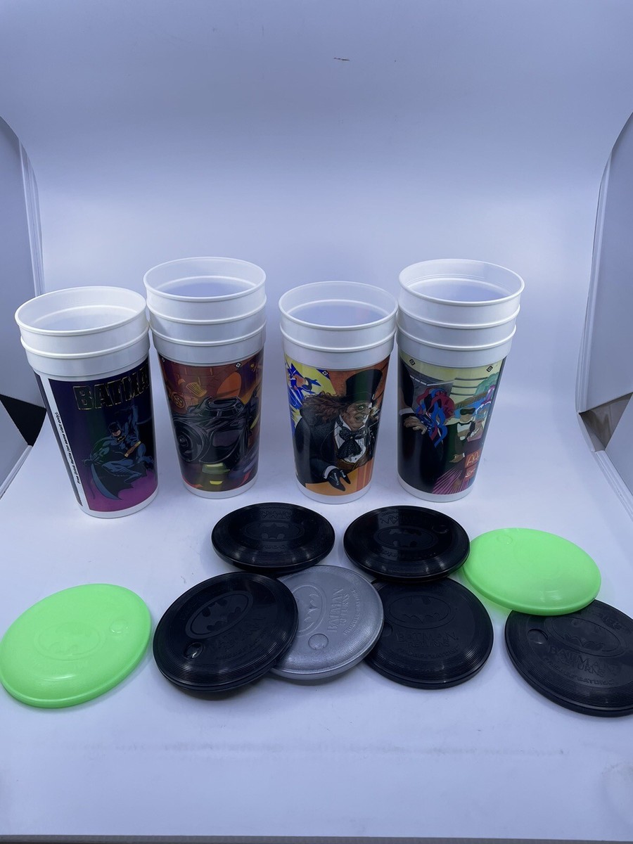 VINTAGE 1992 MCDONALDS BATMAN RETURNS PLASTIC CUP LOT 10 CUPS 8