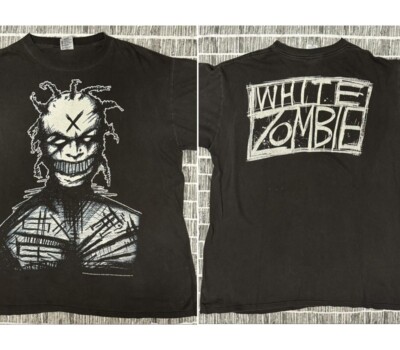 White Zombie 90s Schwarz Unisex Heavy Cotton Zweiseitig T-Shirt