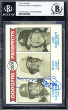 Pedro Guerrero Beckett BAS Signed 1979 Topps Rookie Autograph