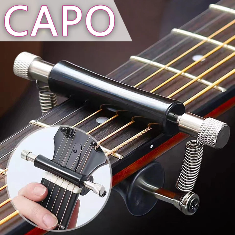 Tuning Tone Electric Guitar Guitar Adjustable Capo Sliding Capo Rolling Capo - image 3 of 4