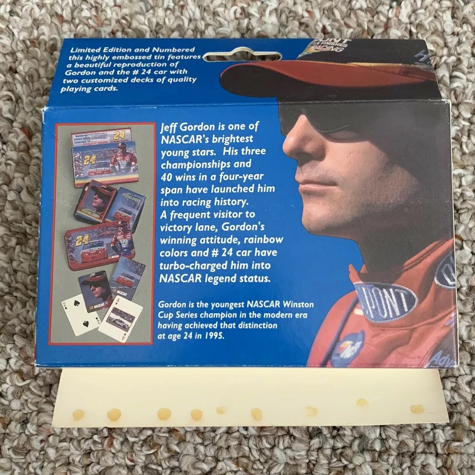 New Vintage JEFF GORDON Collectable Tins Playing Cards Racing # 24 NASCAR 2000 - Image 2 of 4