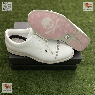 G/Fore G4 CAP TOE Stud Golf Shoes Gallivanter  LADIES US 6.5   White Tan Khaki