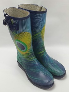 peacock rain boots