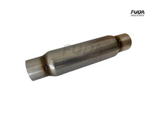 3.0" Inlet/Oulet Stainless Steel Exhaust Muffler 17" Length 4" Round Body