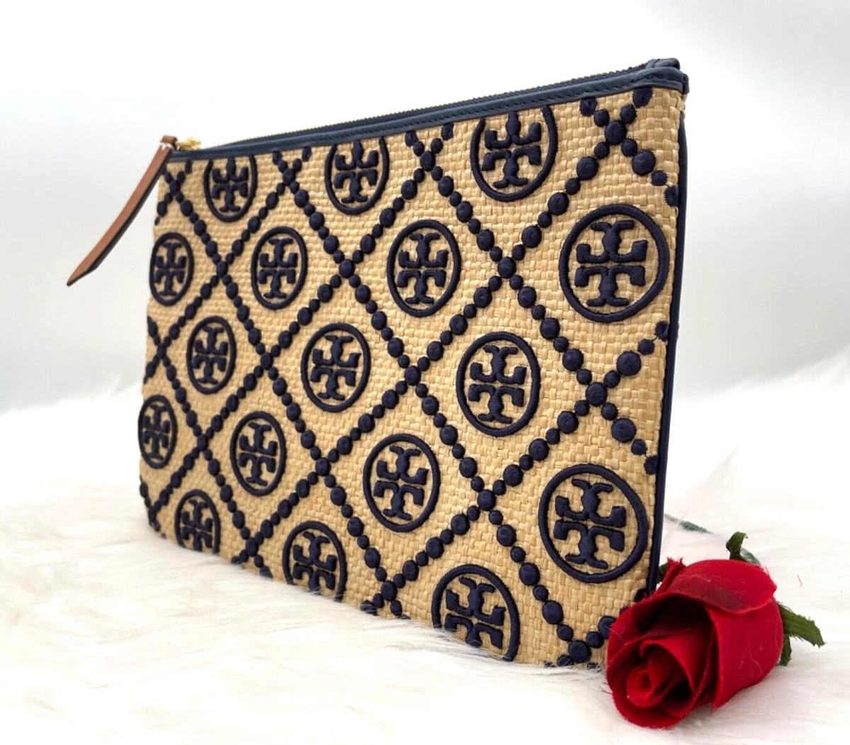 Tory burch store rattan clutch