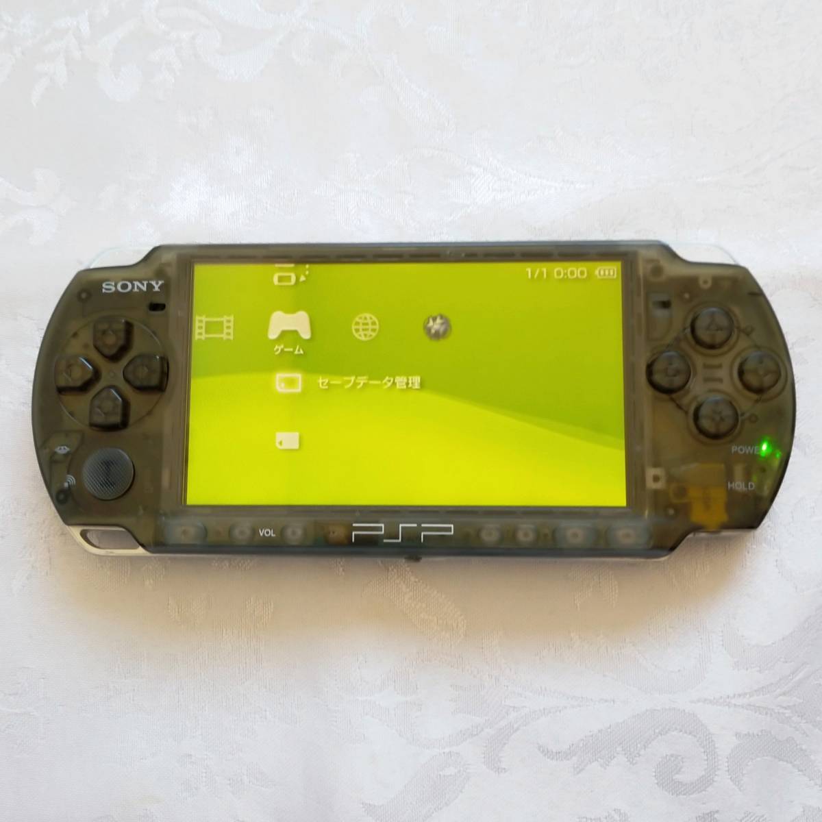 PSP 3000 Clear Black Console Custom Modified Transparent Case W