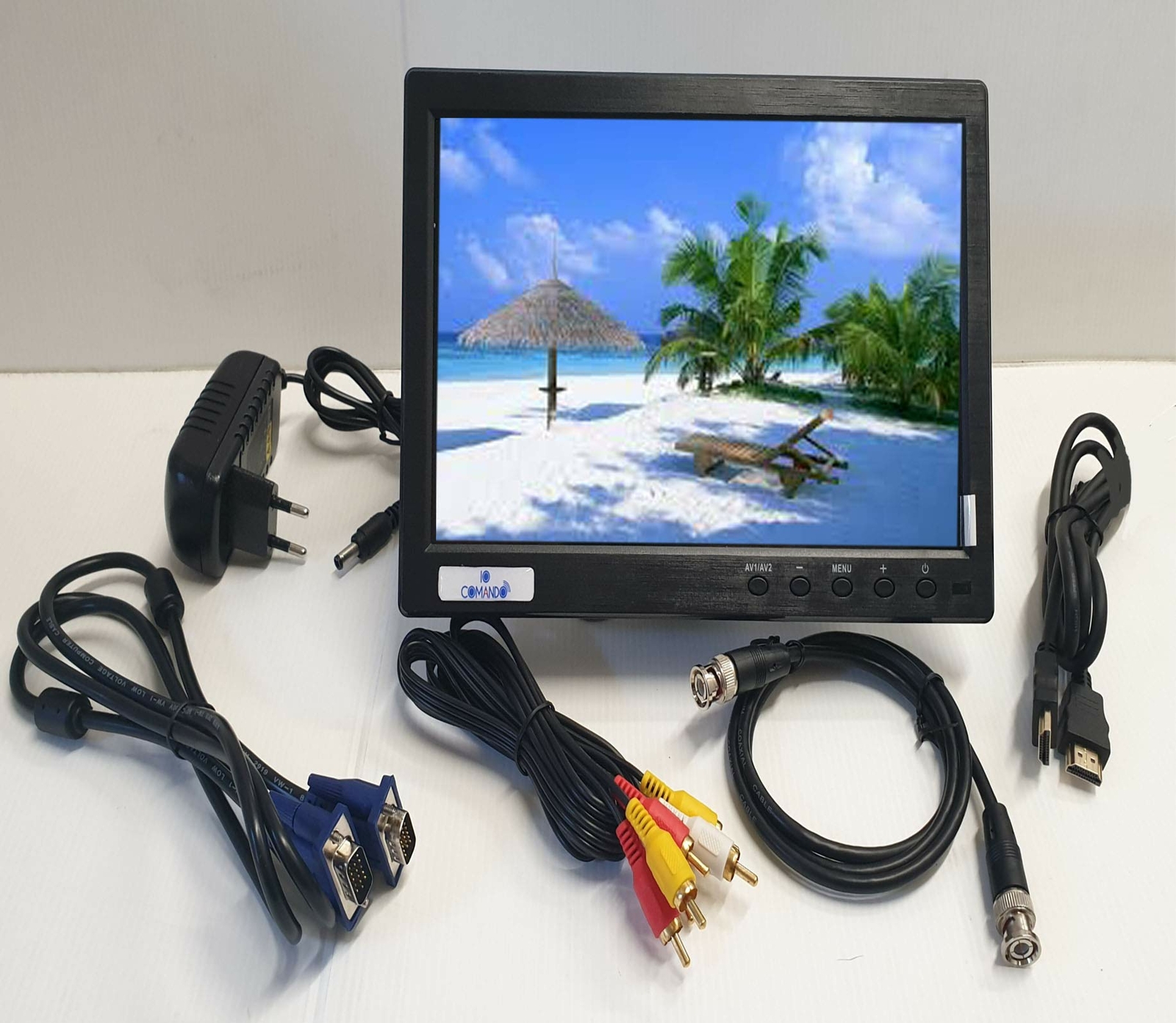 Monitor a colori da 10,1 pollici IOCOMANDO, TFT LCD Full HD 1024 x 600 (w7N)
