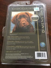 Dimensions Gold Counted Cross Stitch Kit Chocolate Lab Pup