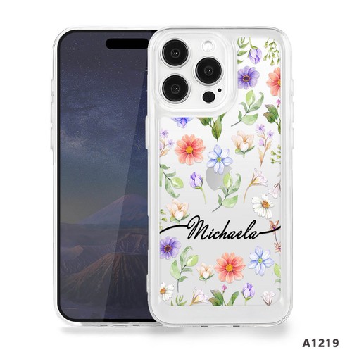 Pretty Personalised Case For iPhone 16 Pro Max 15 14 13 12 Clear Silicone Cover - Picture 52 of 55