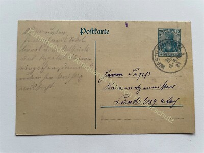 Postcard Westerringen Langerringen Augsburg 1921