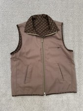 Haley Tan Brown Chocolate Reversible Vest Womens Size S
