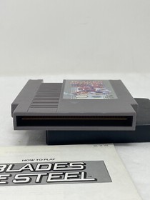 VTG 1988 NINTENDO NES BLADES OF STEEL GAME CARTRIDGE W/SLEEVE & BOOKLET JAPAN