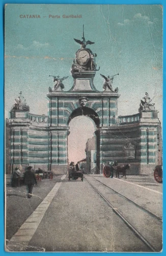 Catania Porta Garibaldi Anno 1919 FP cartolina vintage postcard MA1950 - Foto 1 di 2