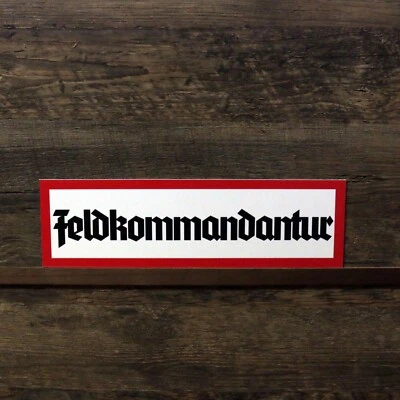 OLDSCHOOL-ROAD-SIGN O.R.S. Schild Feldkommandantur Wegweiser Hinweisschild Warnschild 34x10cm Wehrmacht