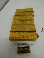 6 NIB OLD SHALLCROSS RESISTOR 150000 NEW OLD STOCK
