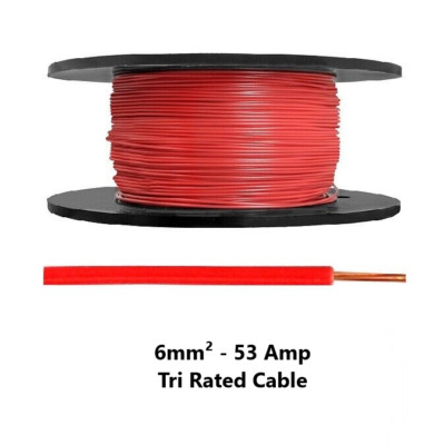 6 mm² rotes Tri-Nennkabel 10 AWG KFZ Panel elektrischer Kabelbaum