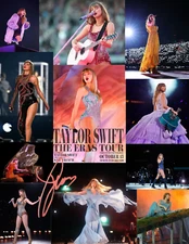 TAYLOR SWIFT ERAS TOUR COLLAGE POSTER SIGNED REPRINT (R3)  17 X 22