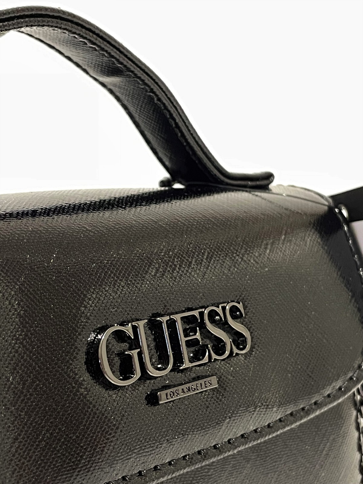 GUESS Bria MINI LOGO CROSSBODY SHOULDER BAG HANDBAG Black • AUTHENTIC