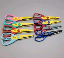 8 Pair Lot Decorative Art Craft Scissors Different Patterns Provo Craft Fiskars