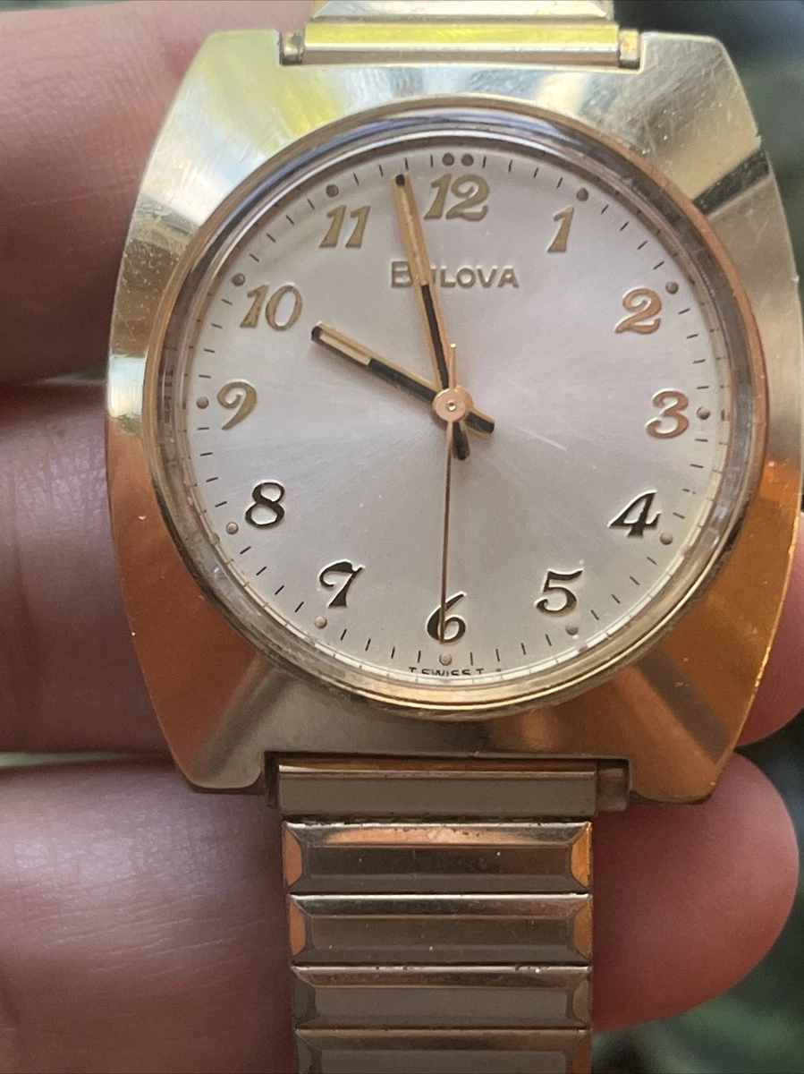 Rare Bulova N4 Mechanical men s watch gold plate stainless back works great