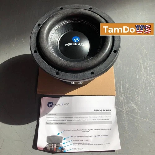Nemesis Audio NA-8F 800W Max Dual 4-Ohm 8" Fierce Series Car Subwoofer