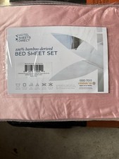 Hotel Sheets Direct 100 Bamboo-Derived Full Sheet Set Rose Pink New