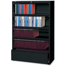 Hirsh 17976 42 W 5 Drawer File Cabinet, Black...