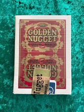 Vintage Golden Nugget Gambling Hall Las Vegas Playing Cards - Red Gold w/ Seal