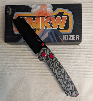 Kizer SMKW Exclusive Madrac Folding knife 10V Blade Micarta Vortex - 125/150