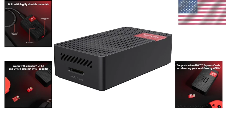 High-Speed MicroSD Reader with Plug & Play Functionality - 900MB/s Transfer - Image 2 of 4