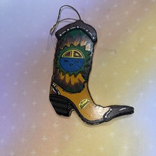 Western Cowboy Boot Christmas Ornament