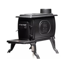 US Stove Cast Iron Wood Burning Stove 23x18.5x33 Indoor 54000 BTU 900 Sq Foot