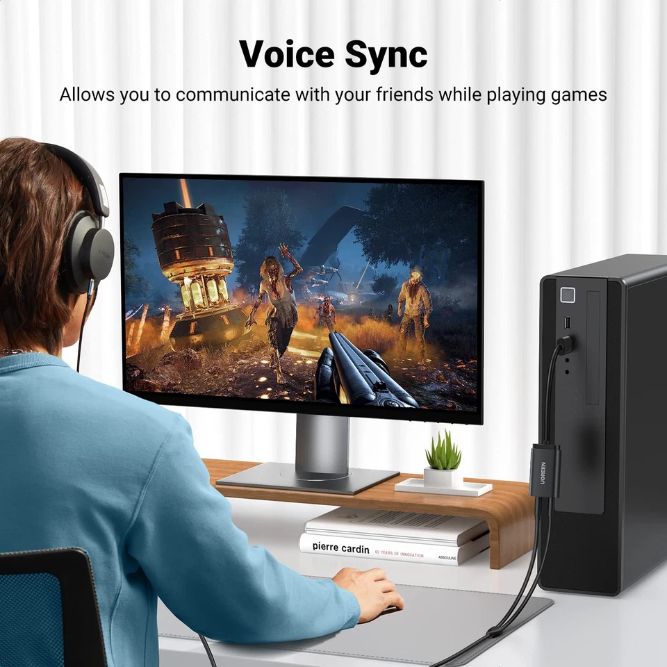 Usb Audio Adapter External Stereo Sound Card With 3.5Mm Headphone And Mic - Image 3 of 4