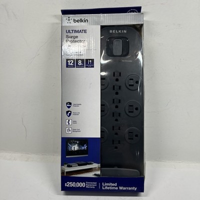 Belkin ULTIMATE Surge Protector 12 Outlets, 8 Ft. Power Cord, Low-Profile Plug