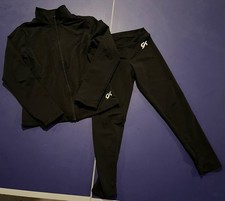 Women  s GK Elite Success Gymnastics Black Warm Up Jacket and Pants Size Adult XS