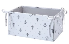 Nautica Kids Separates Sailboats/Rope Print Nursery Storage, Navy/White