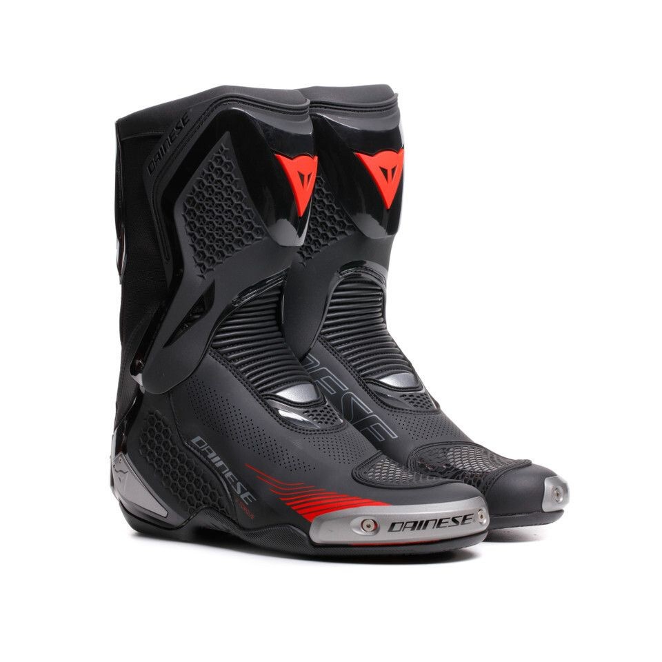 Motorcycle Boots Microfiber Man Dainese TORQUE AIR Summer Black/Red-Lava