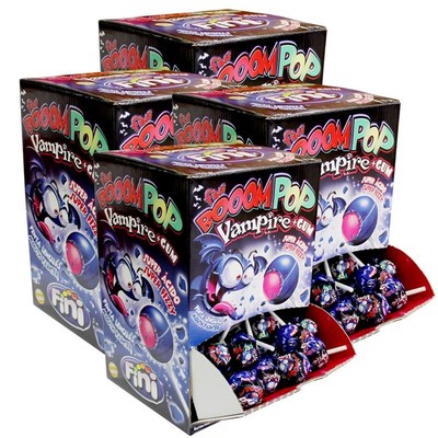 Fini Booom Pop Vampire plus Gum Lollies 100 stk. - super sauer (4er Pack)