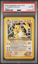 Lt. Surge's Raichu 11/132 Gym Challenge Holo Rare