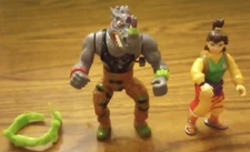 2 TMNT Teenage Mutant Ninja Turtles Figures: Irma & Machine Gunnin Rocksteady
