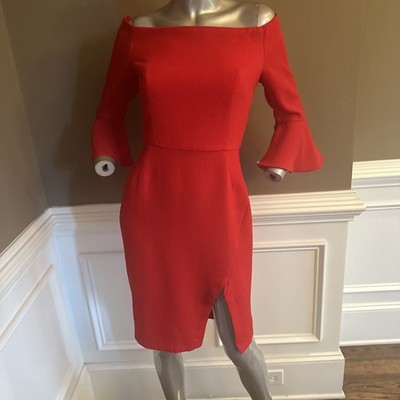 NWT ESLEY Off The Shoulder Red Dress Sz Small