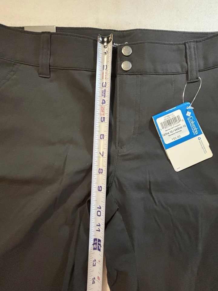 Pantalones Cortos Largos Columbia Saturday Trail Mujer 12 Ajuste Activo Negro 12" En Senderismo NUEVO Foto 3 de 4
