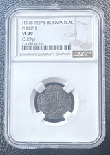 1578-95 P B BOLIVIA REAL PHILIP II VF30