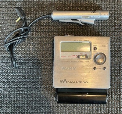 SONY MZ-R909 MD WALKMAN PORTABLE MINIDISC RECORDER G-PROTECTION MDLP Silber