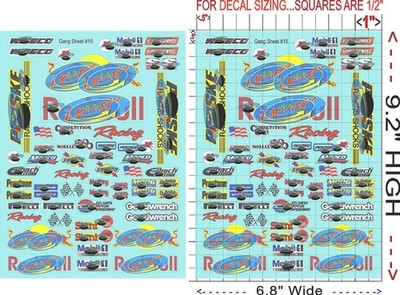 WHITE VINYL RACING Sticker lositraxialfgxas-R/C MODEL Die-cut -Decals 1/8-1/10