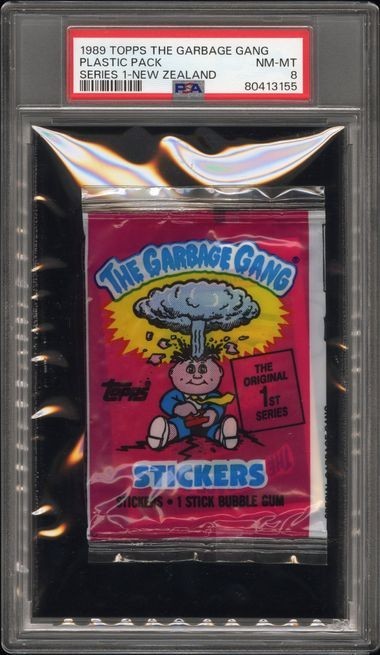 Garbage Pail Kids 1989 Topps THE Garbage Gang New Zealand Pack PSA 8 POP 1 view 1