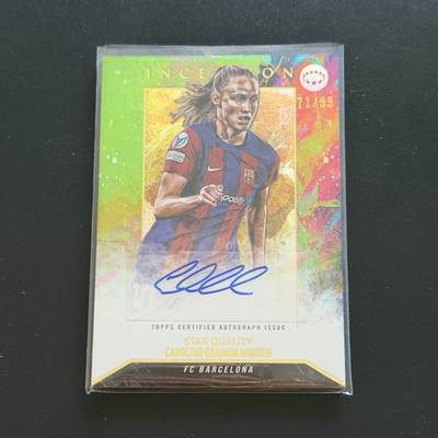 Topps Inception UEFA 2023/24 Caroline Graham Hansen Autogramm Barça /99 #SQA-CG