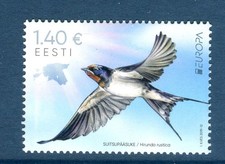 EST_709 2019 Estonia EUROPA aves nacionales granero golondrina MNH