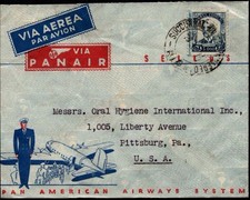 1942 Brazil Airmail Cover to USA - Dental Company - Panair Airways System